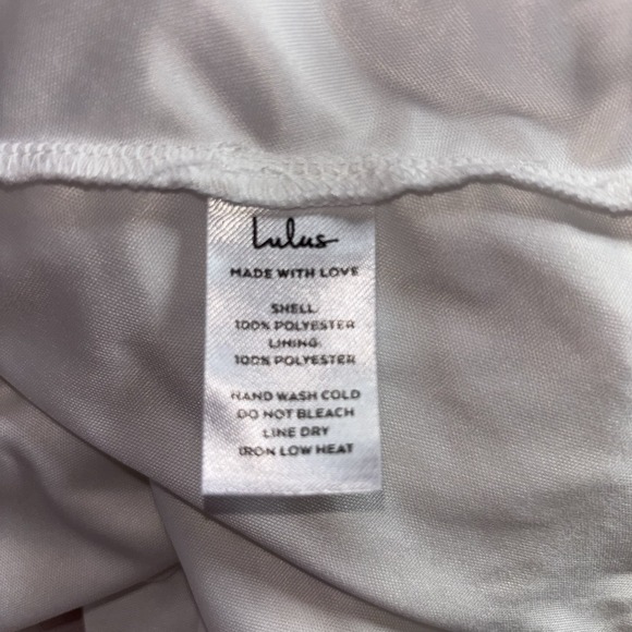 Lulus Cutest Icon White Embroidered Off Shoulder Puff Sleeve Mini Dress Small - Picture 7 of 8